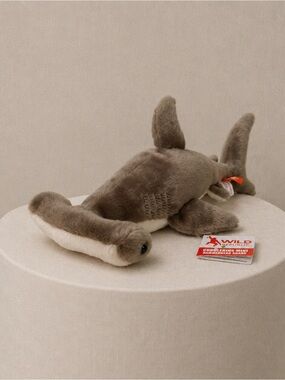 Wild Republic Cuddlekins Mini Hammerhead Shark Plush Figure 12” Soft Gray New